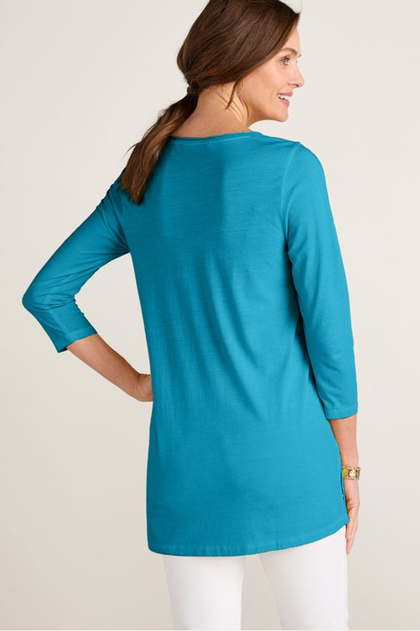 Orelia Embroidered Knit Tunic