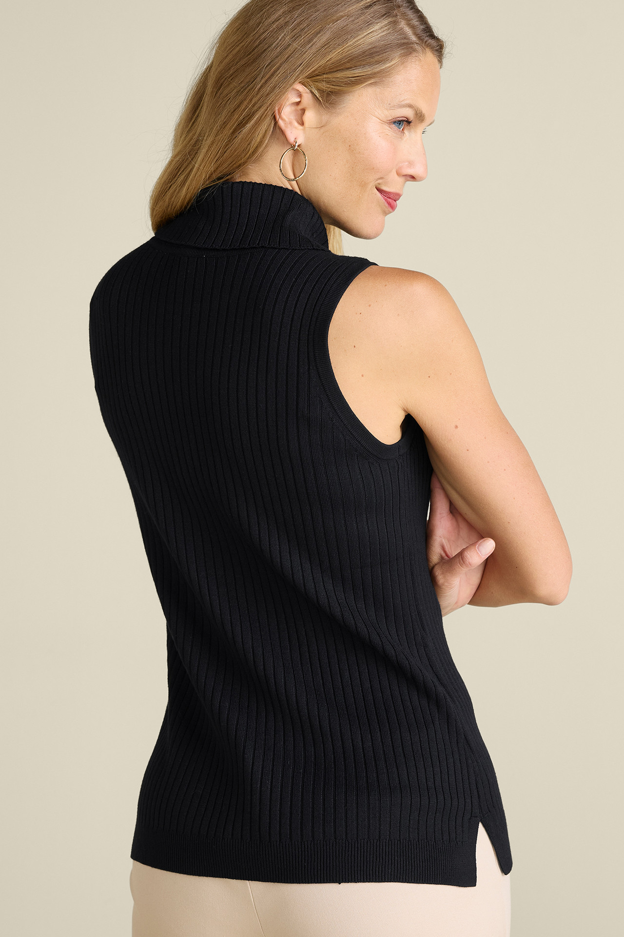 SoftEssential™ Ribbed Turtleneck Tank