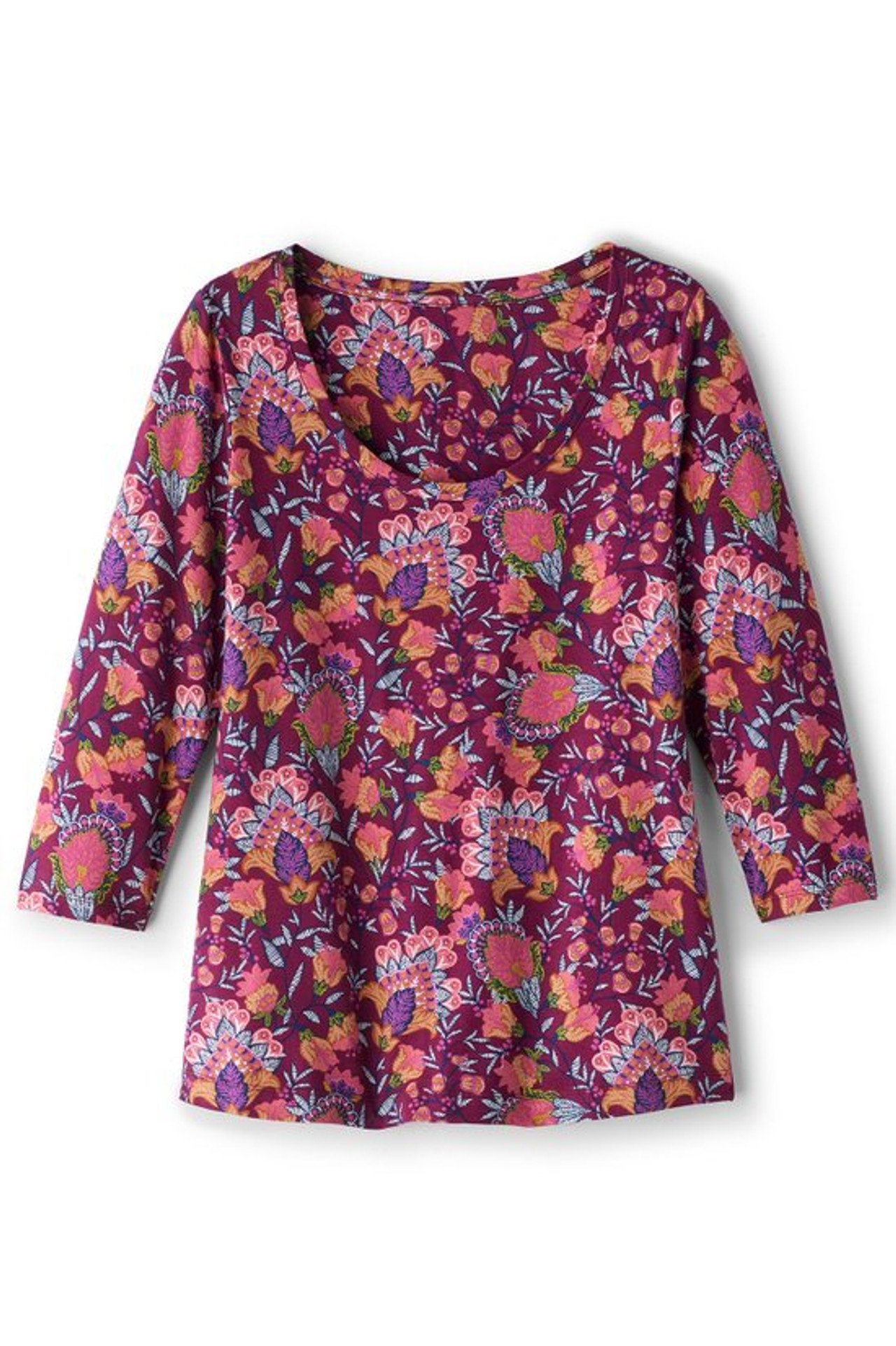 SoftEssential™ Supima® 3/4 Sleeve Tee