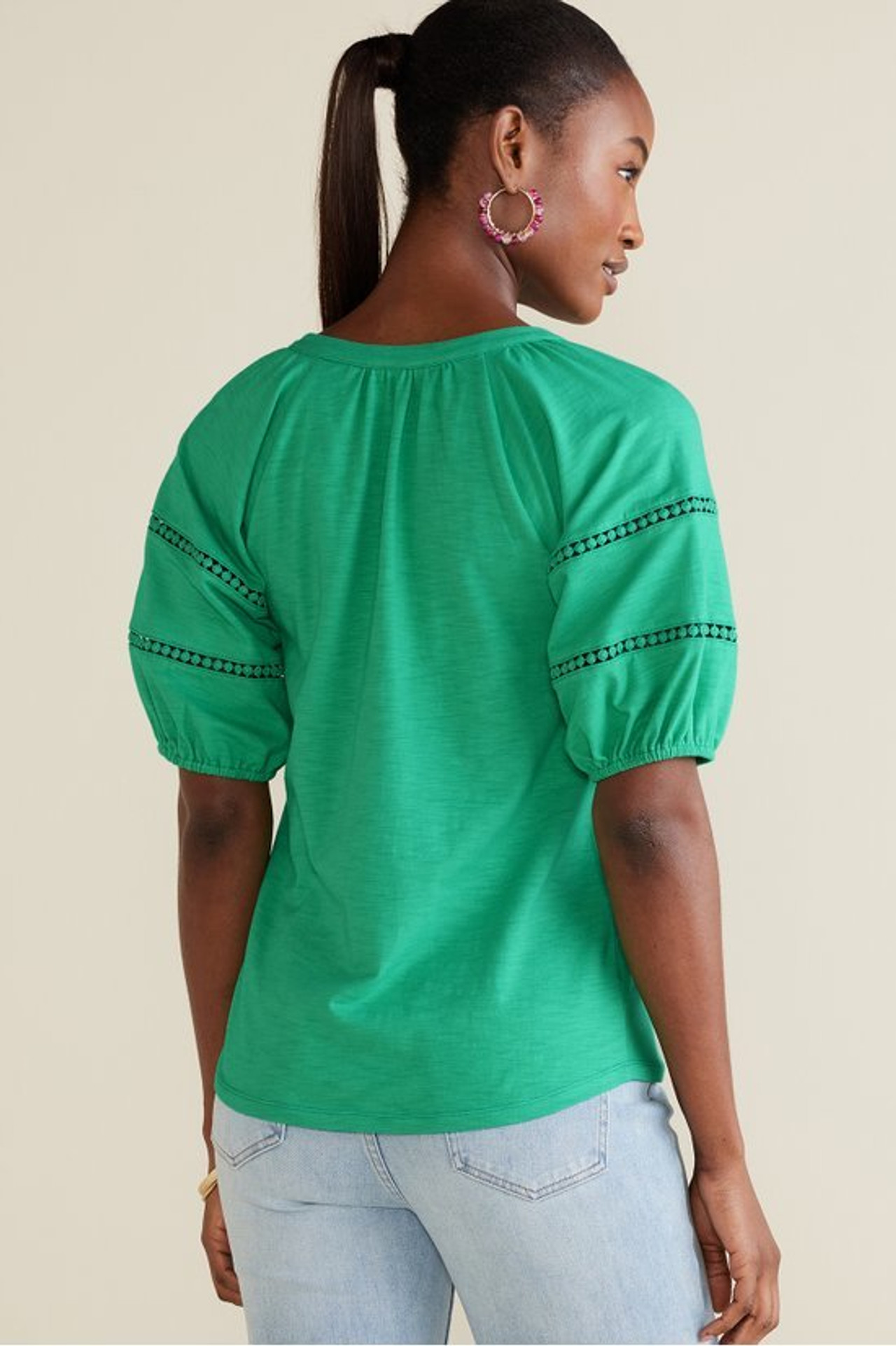 Heidi Supima® Puff Sleeve Tee