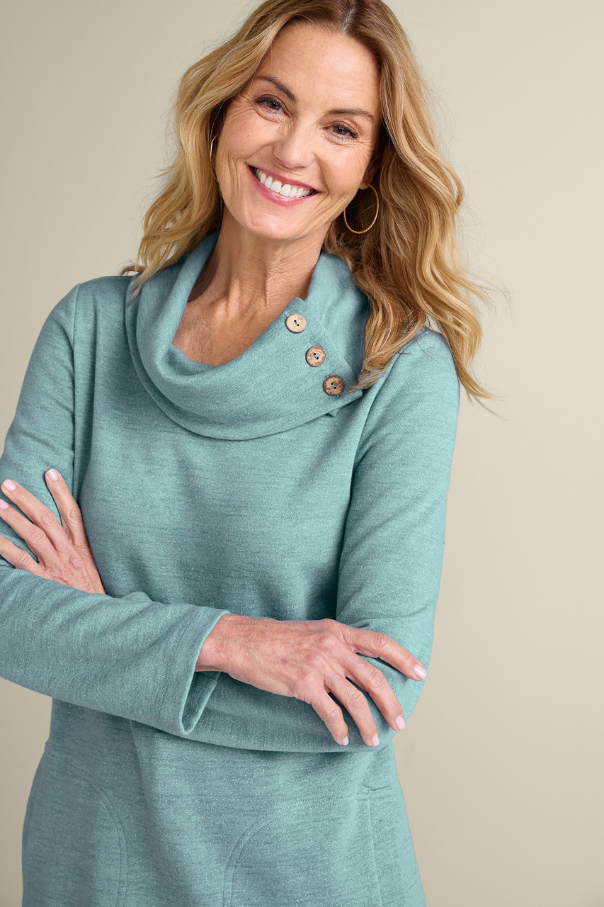 Valla French Terry Cowl Neck Tunic