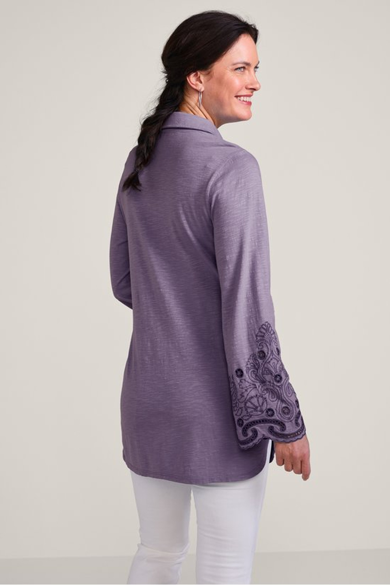 Sylvette Embroidered Tunic Big Shirt