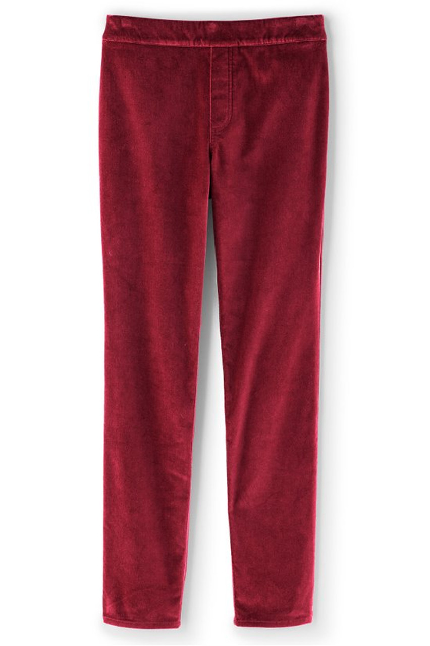 Sutton Velveteen Pull-On Slim Leg Pants