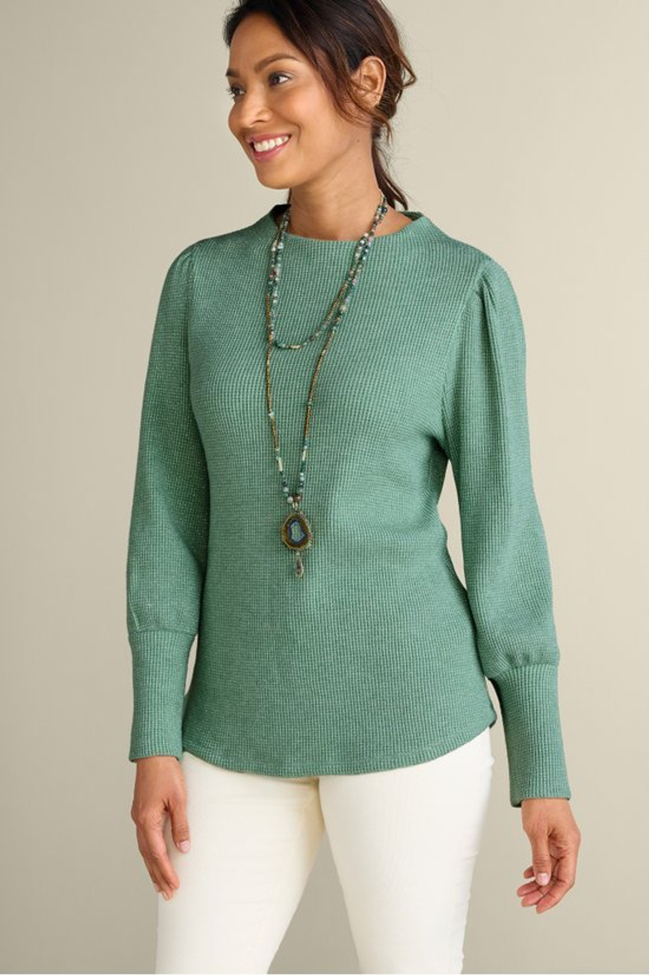 Melina Waffle Pullover