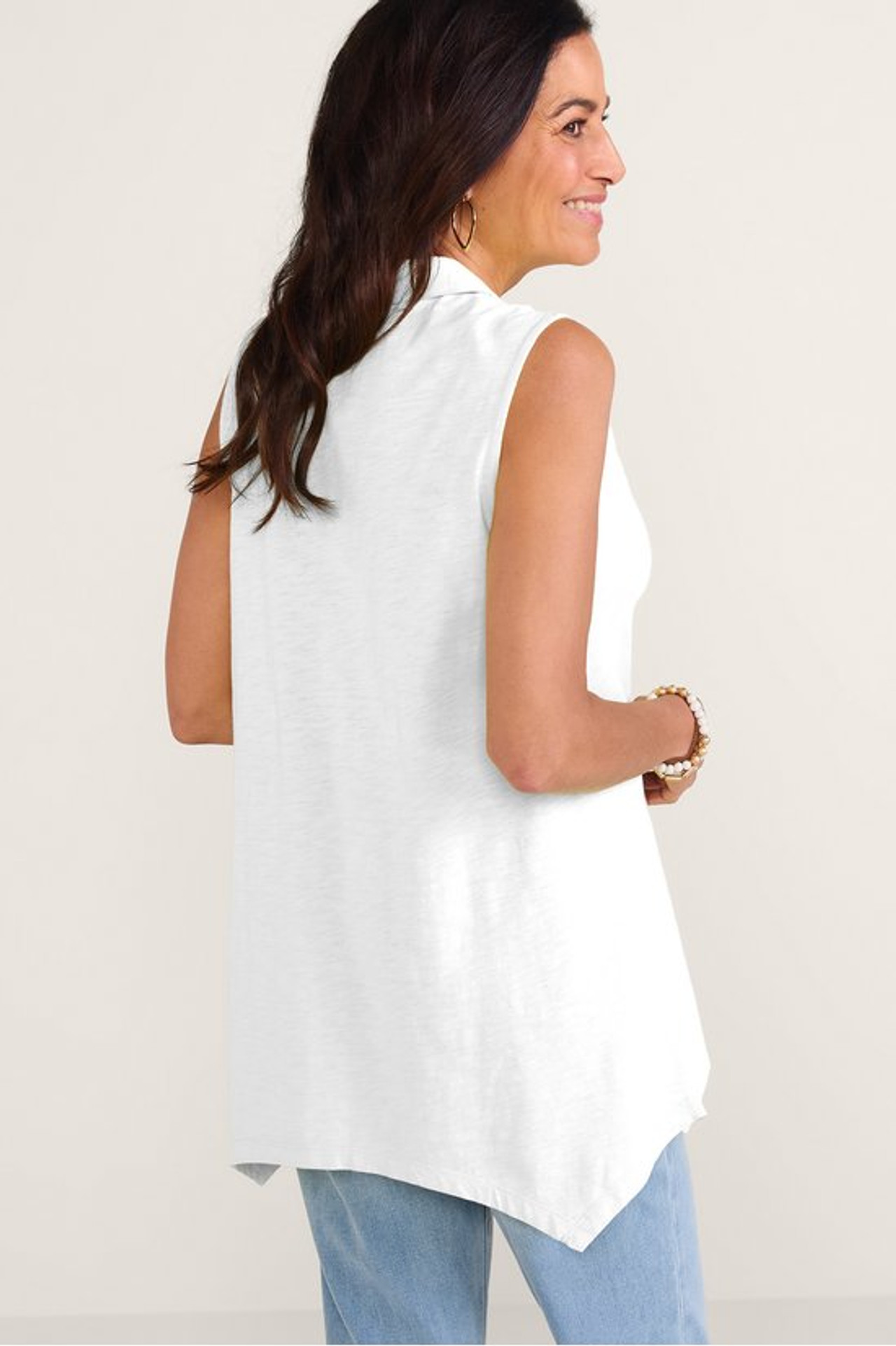Danielle Button Sleeveless Tunic1253