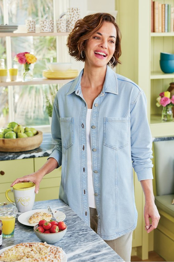 Lorelei French Terry Button Front Tunic