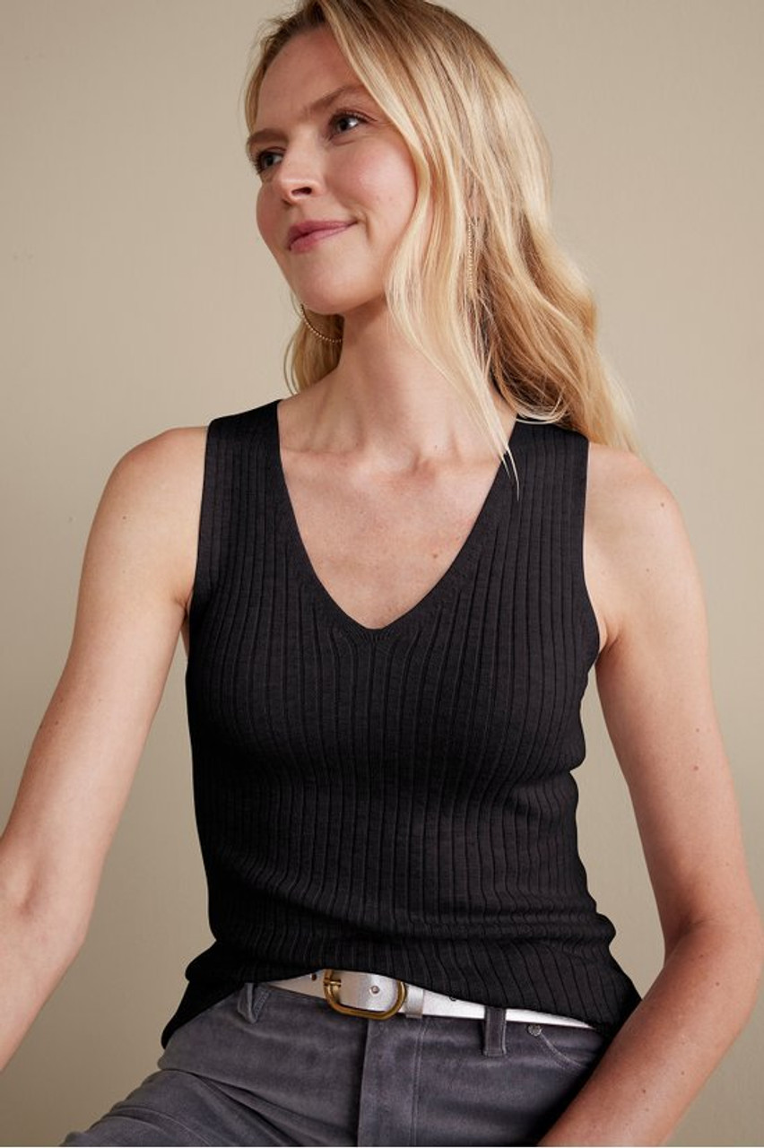 SoftEssential™ Ribbed Sweater Tank   2242