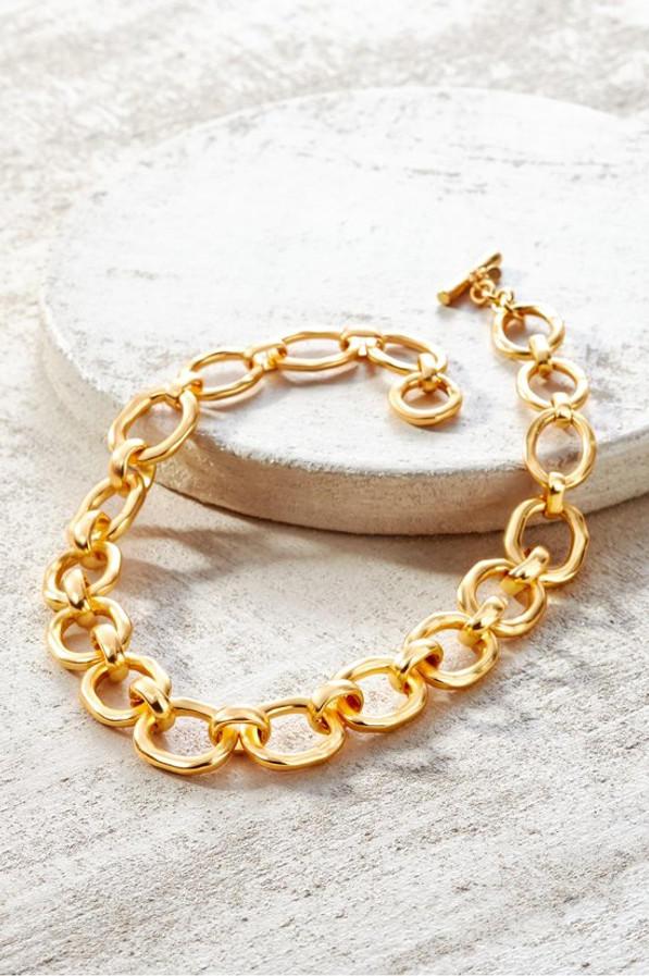 Maia Hammered Chain Necklace