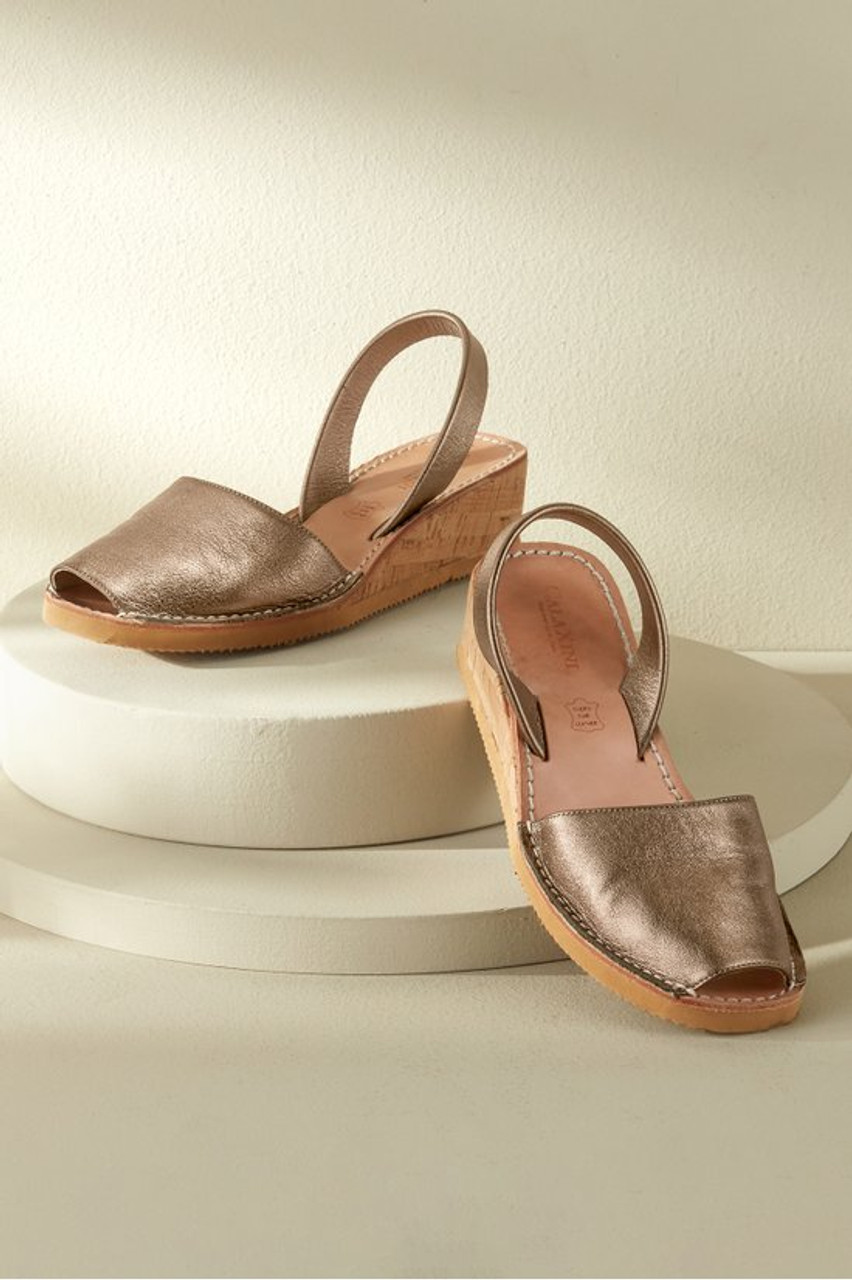 CalaXini Cork Wedge Sandals