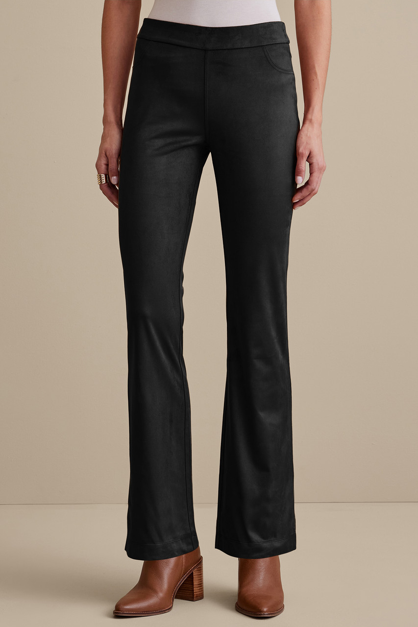 Faux Suede Bootcut Pants   2226