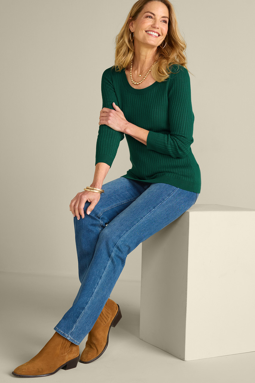 SoftEssential™ Ribbed Pullover Sweater