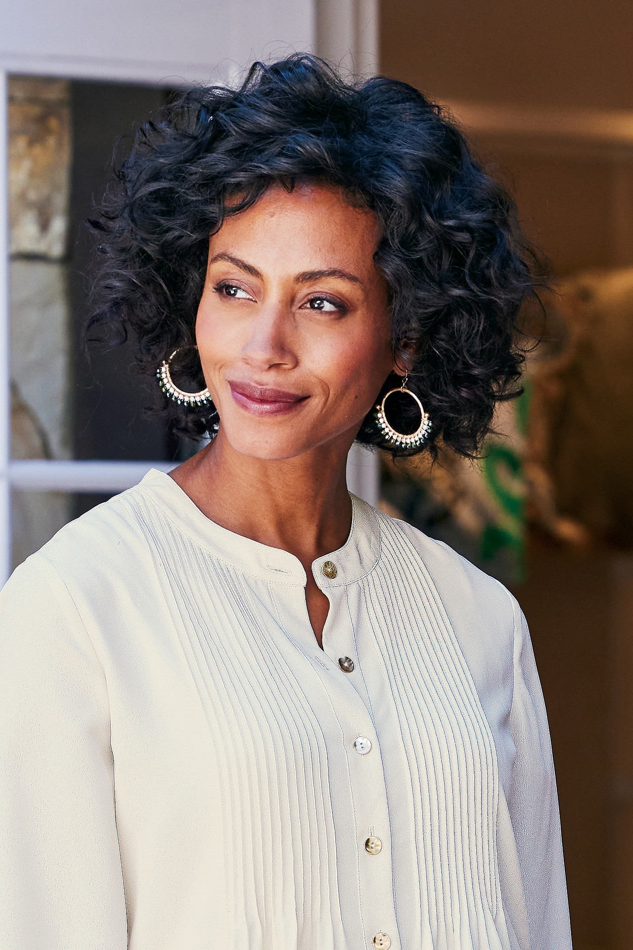 Phoebe Beads Hoop Earrings