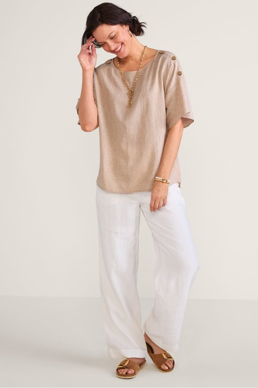 Andrea Linen Blend Pullover