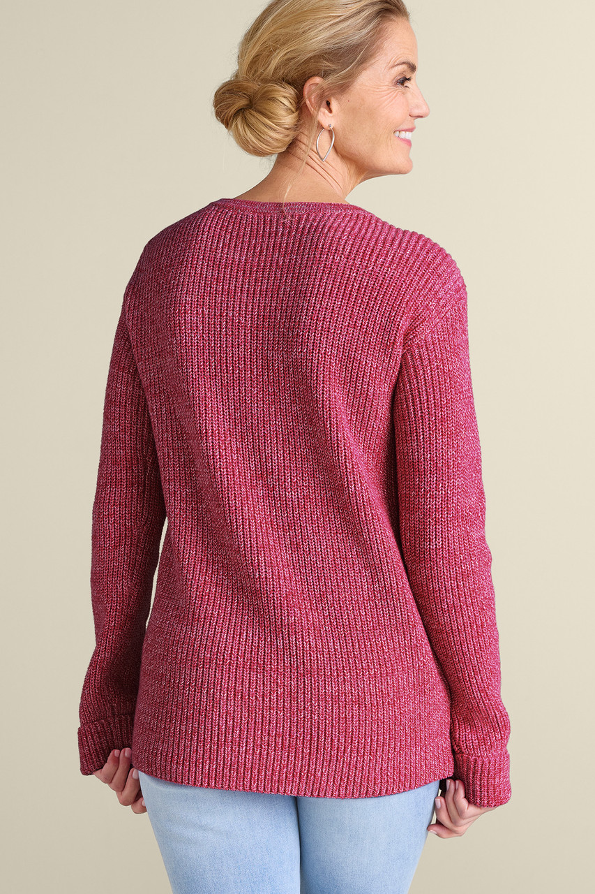 Francine Button-Shoulder Sweater