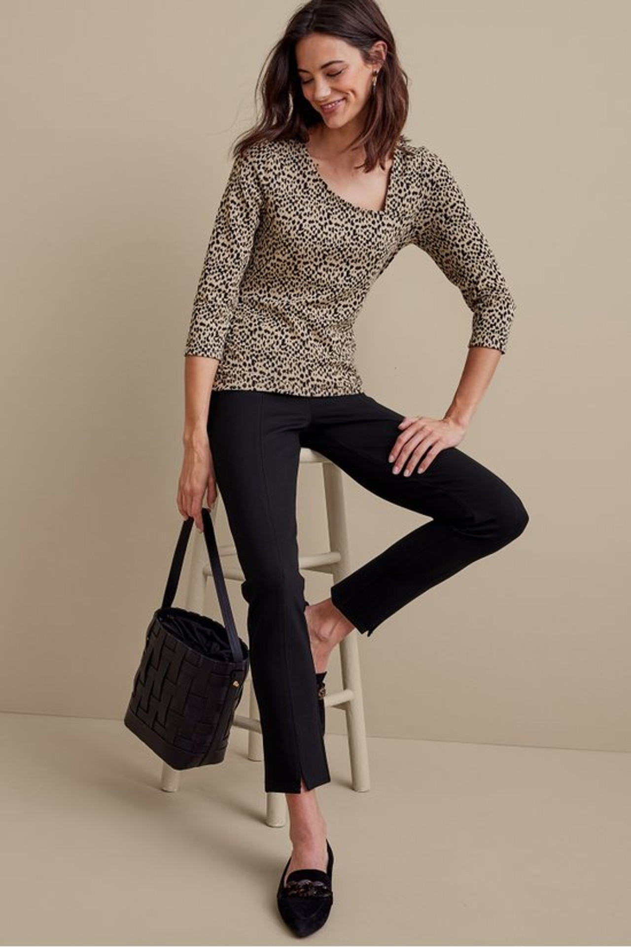 SoftEssential™ Ponte Slim Ankle Pants