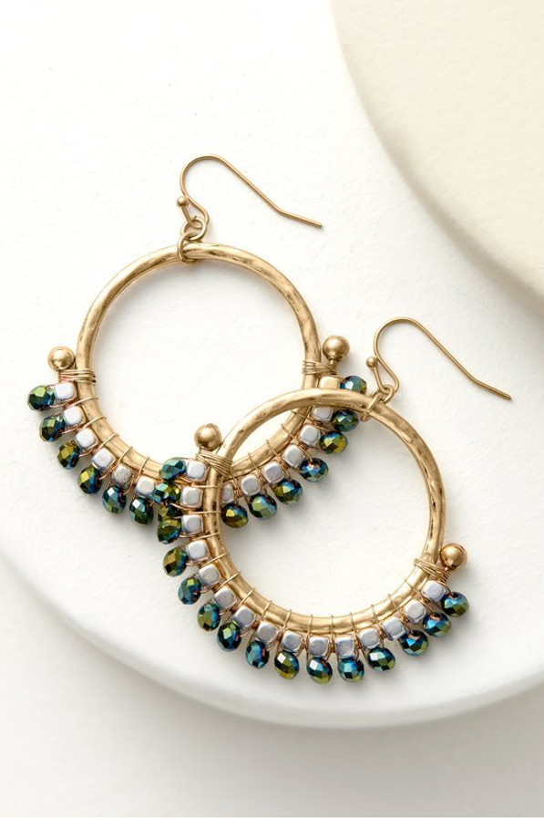 Phoebe Beads Hoop Earrings