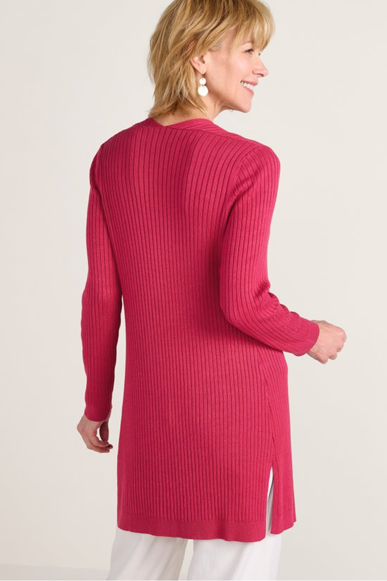 SoftEssential™ Ribbed Long Cardi1483