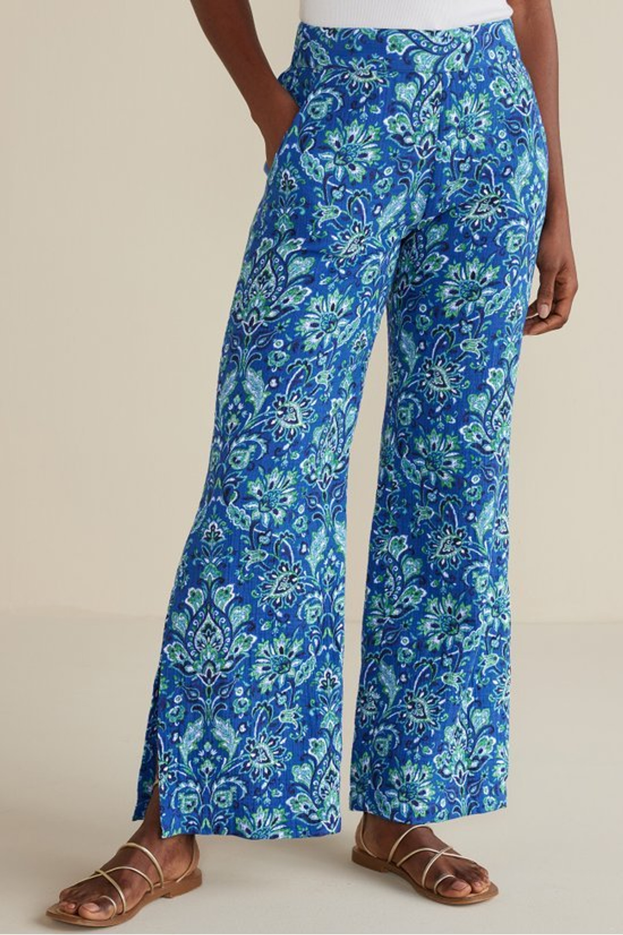 Khulani Wide Leg Gauze Pants
