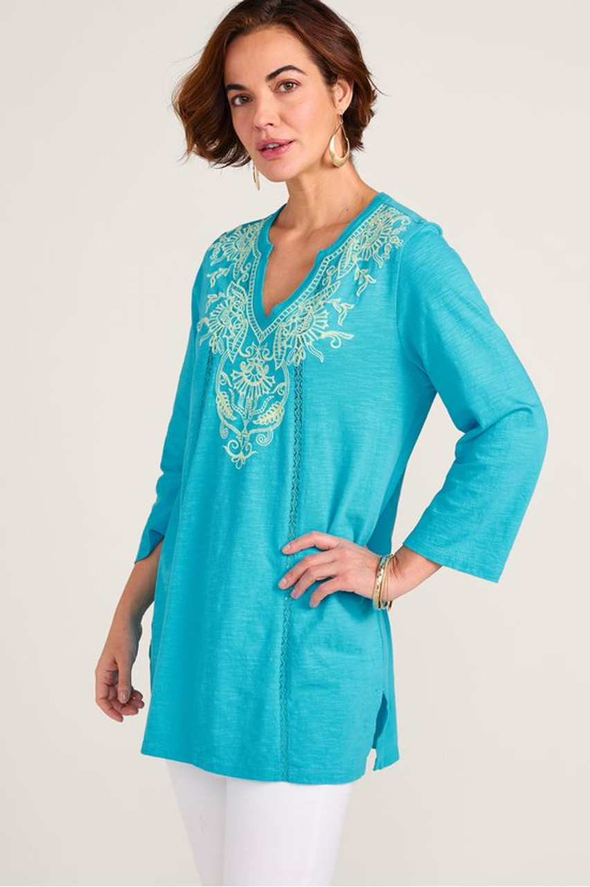 Nura Embroidered Knit Tunic