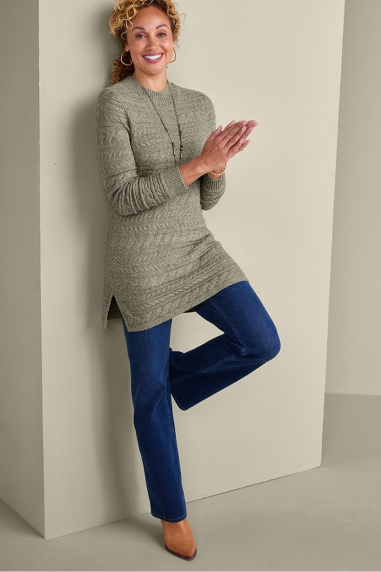 Alena Cable Sweater Tunic