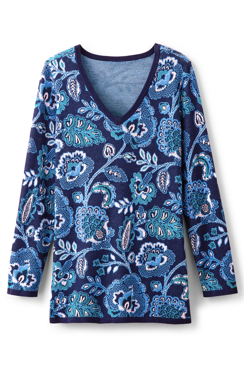 Leonor Jacquard Tunic Sweater