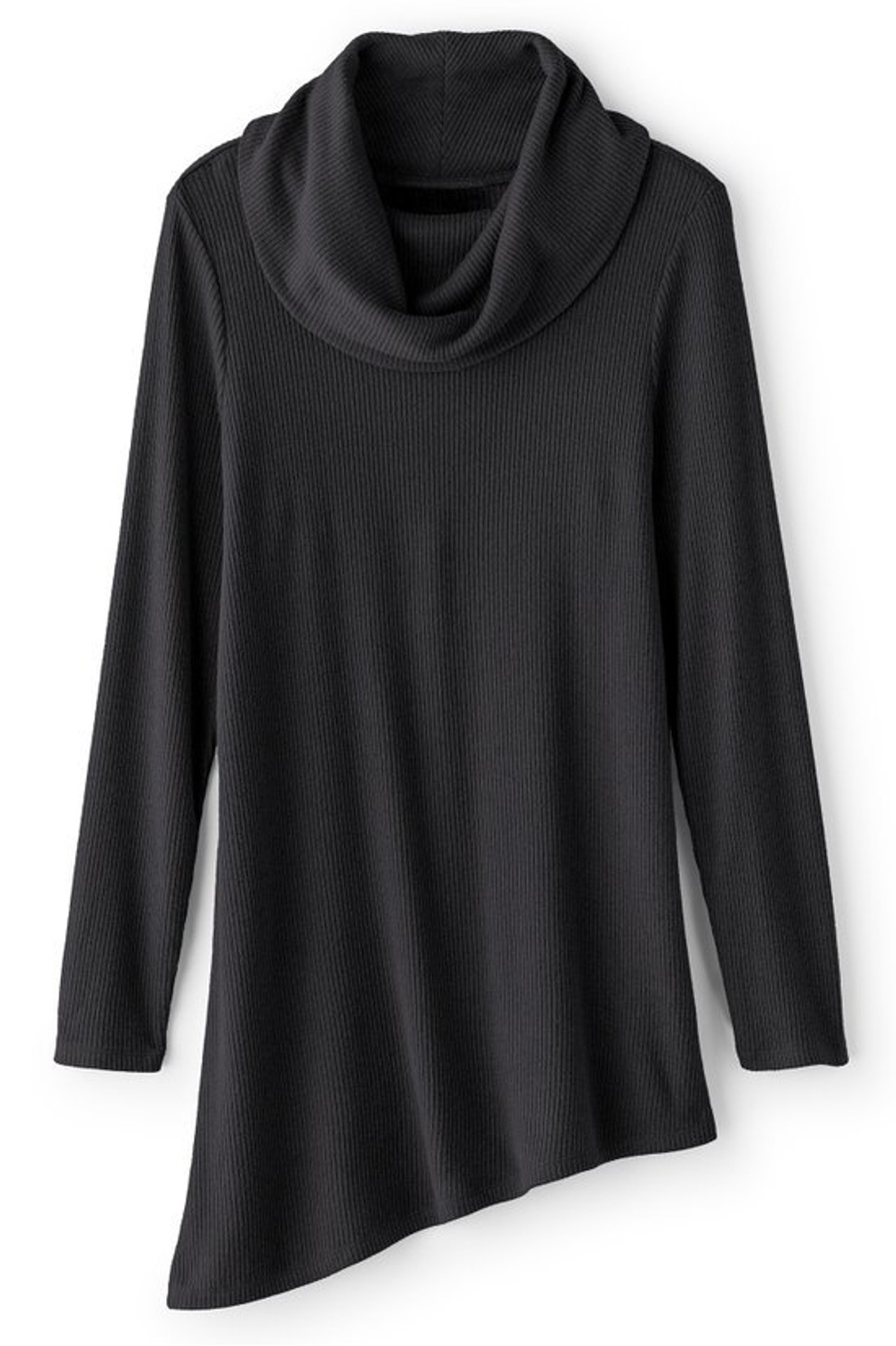 Kayla Rib Knit Cowl Neck Tunic