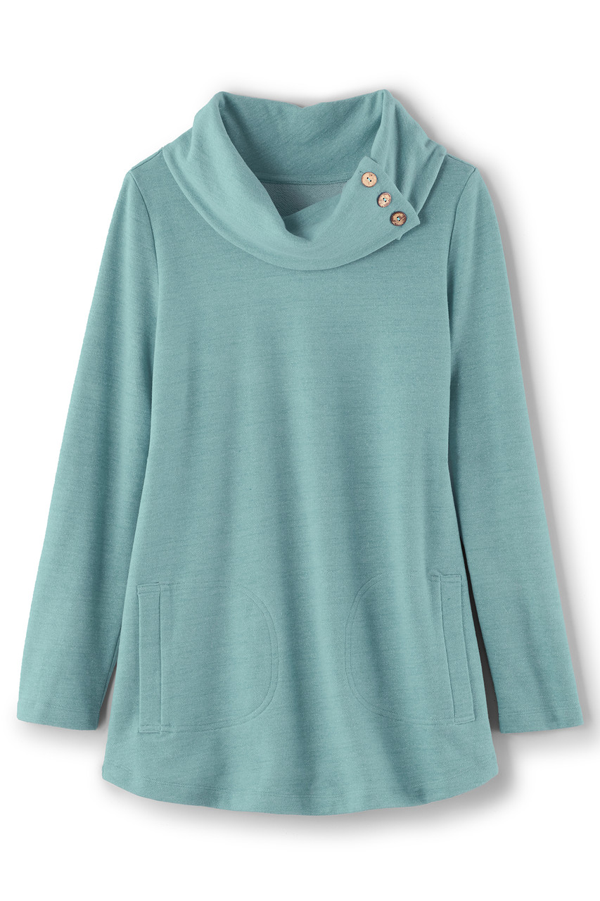 Valla French Terry Cowl Neck Tunic