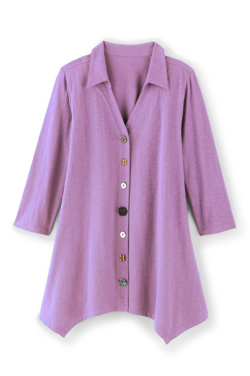 Danielle Button 3/4 Sleeve Tunic