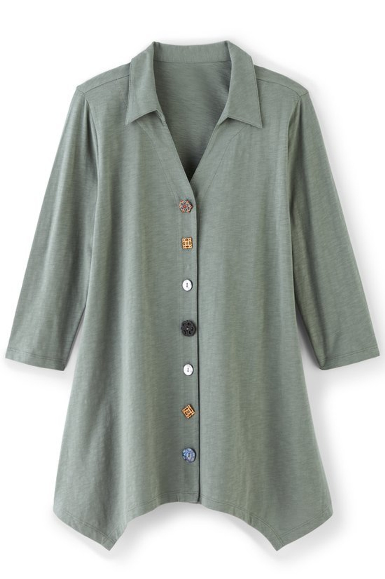Danielle Button 3/4 Sleeve Tunic