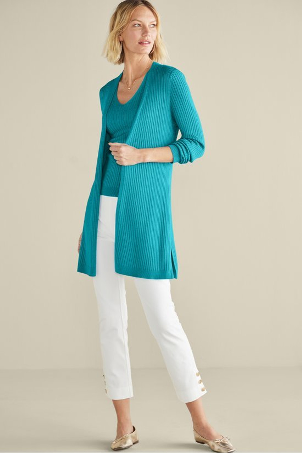 SoftEssential™ Ribbed Long Cardi1483