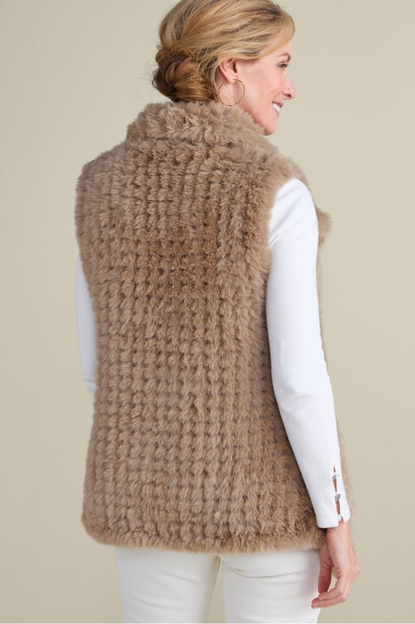 Faux Fur Draped Vest