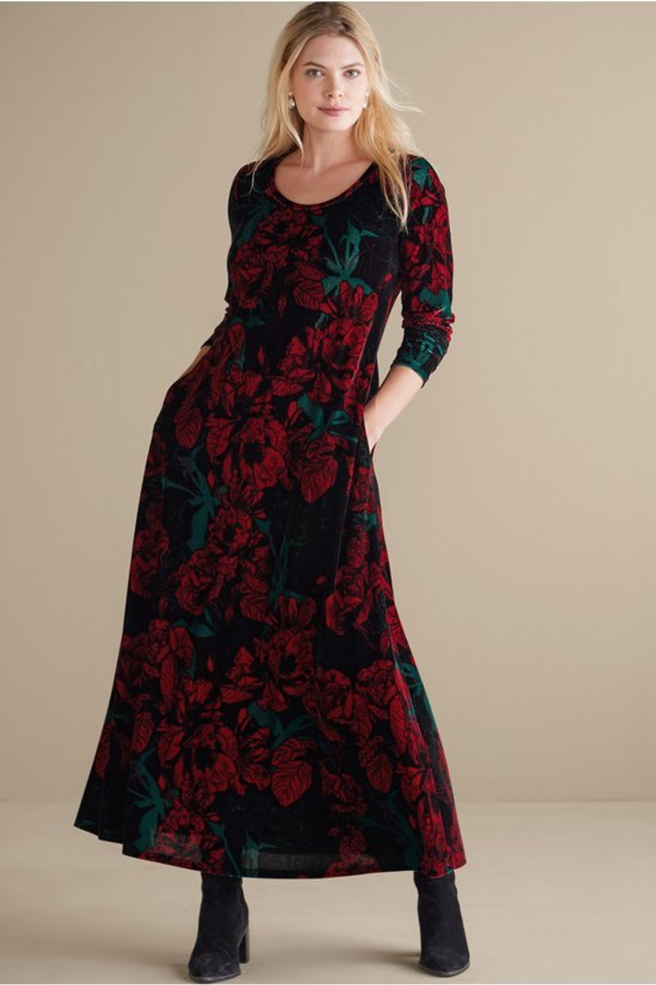 Santiago Stretch Velvet Dress1562