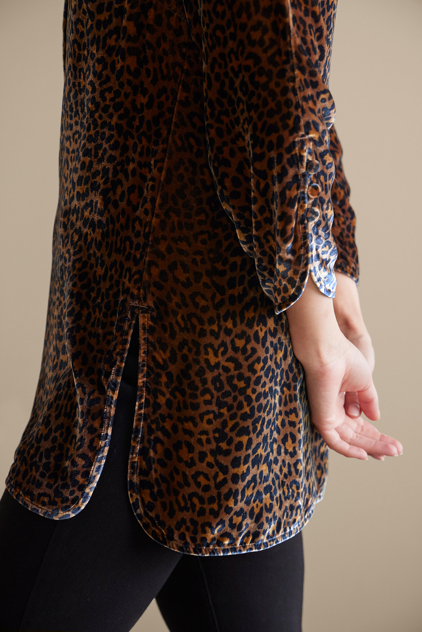 Icon Silk Velvet Poets Tunic Shirt