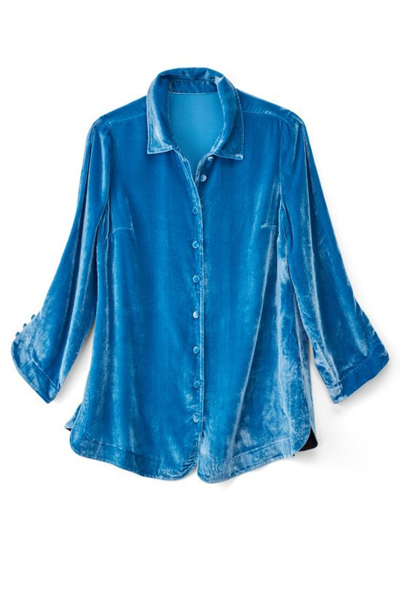 Icon Silk Velvet Poets Tunic Shirt
