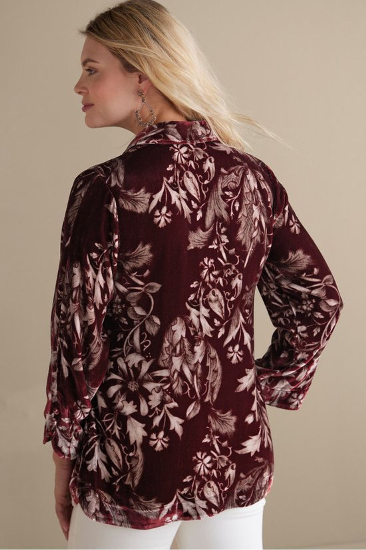 Icon Silk Velvet Poets Tunic Shirt