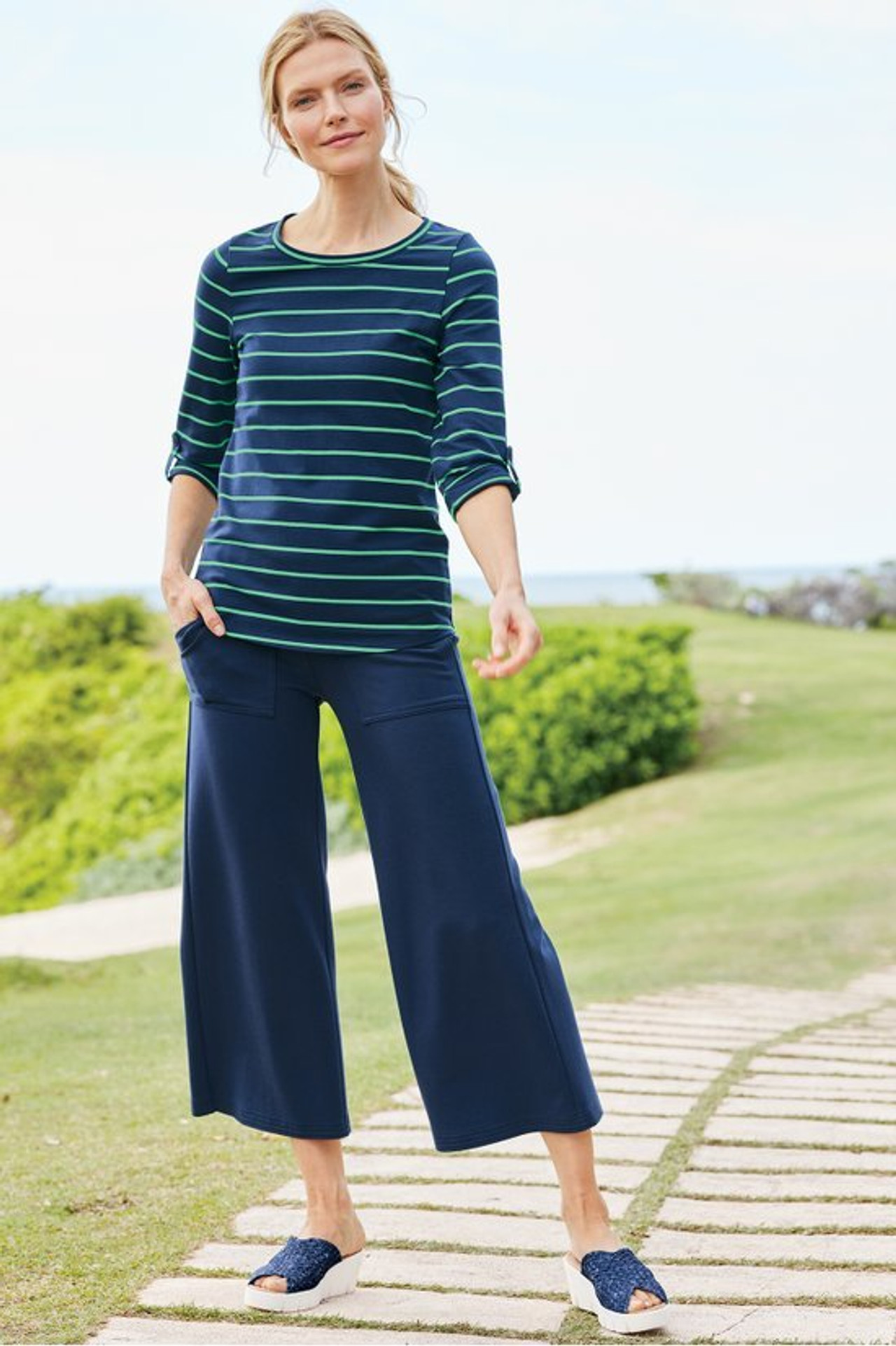 Fina French Terry Crop Pants