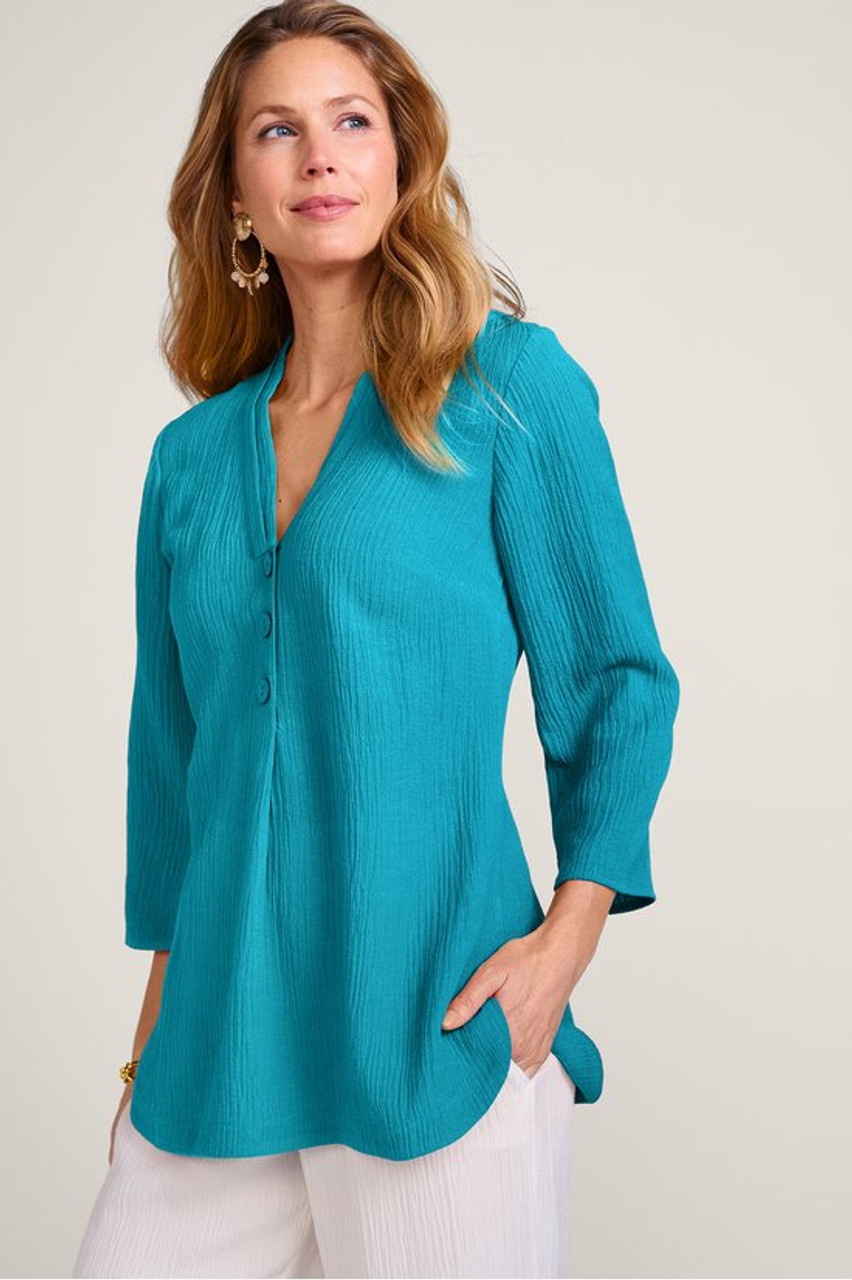 Oceo Gauze Button Tunic