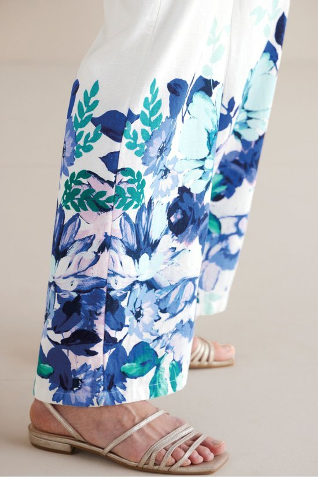 Ronna Linen Blend Wide Leg Pants