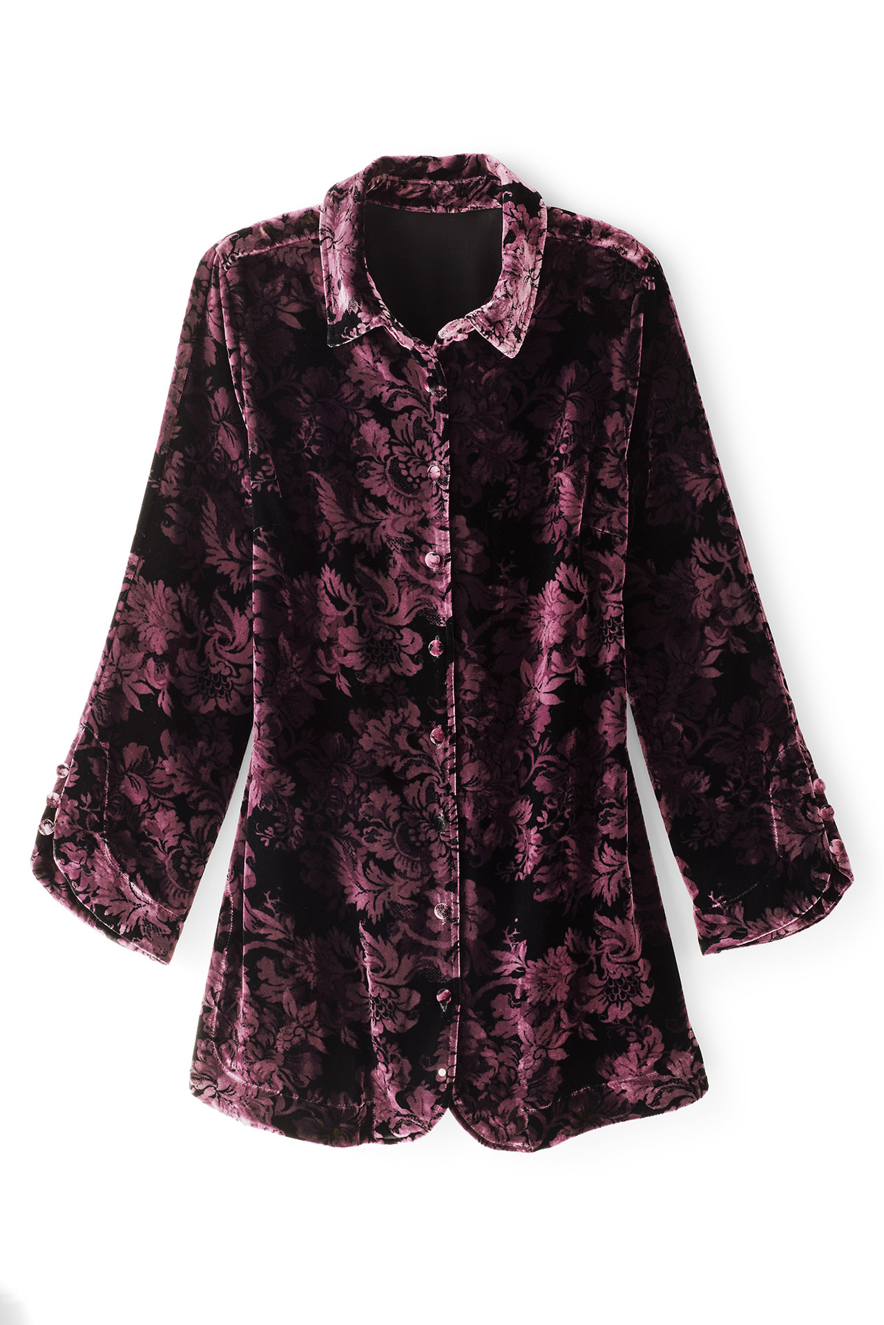 Icon Silk Velvet Poets Tunic Shirt