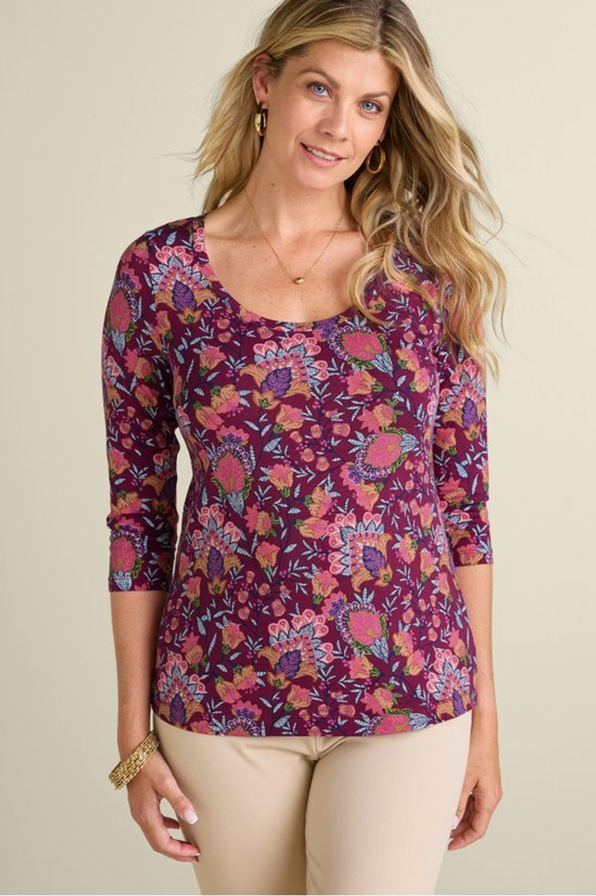 SoftEssential™ Supima® 3/4 Sleeve Tee