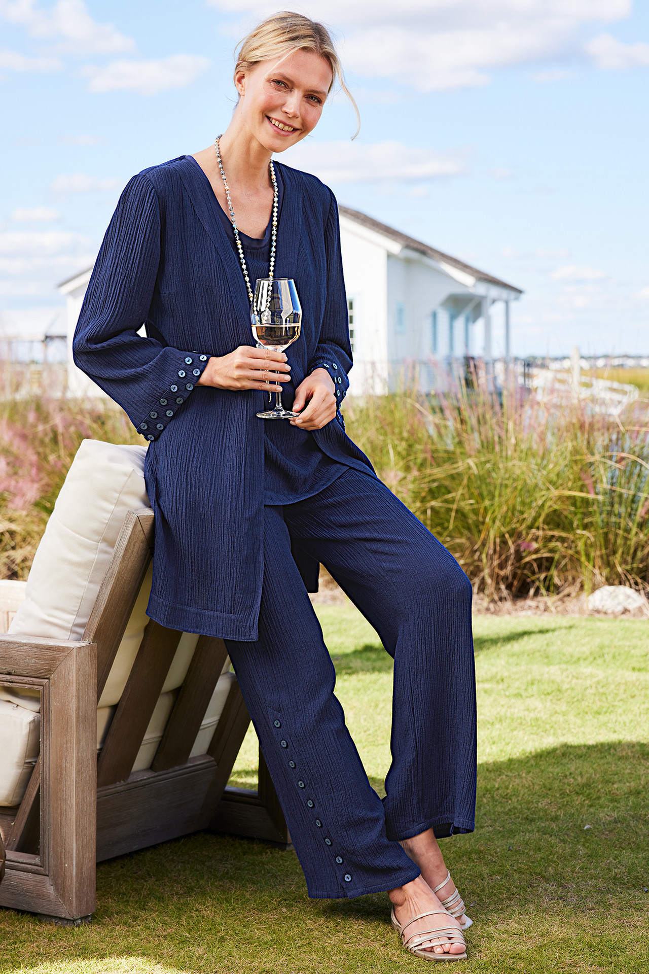 Oceo Gauze Wide-Leg Pants1474