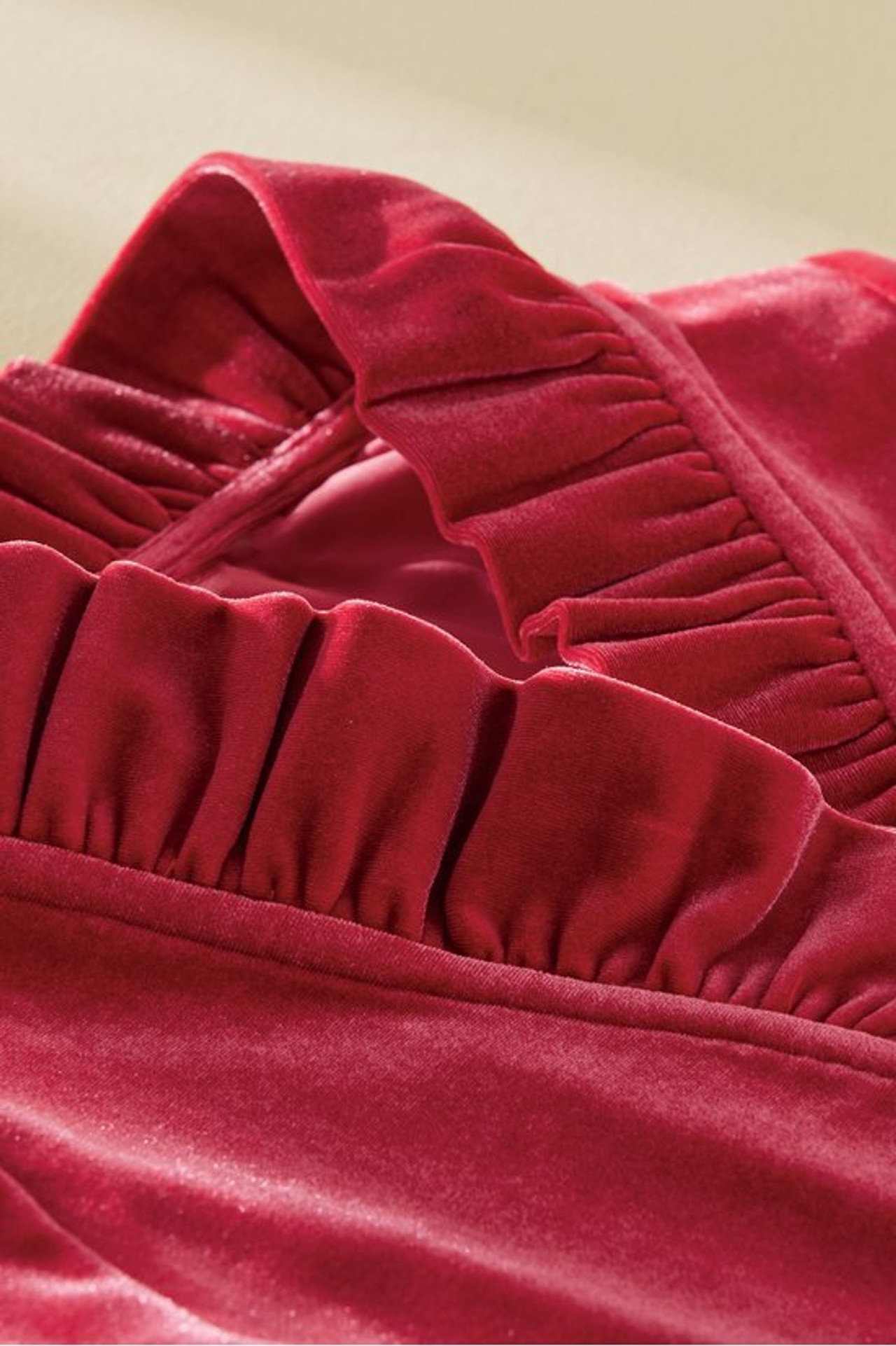 Marlee Ruffle Velvet Top
