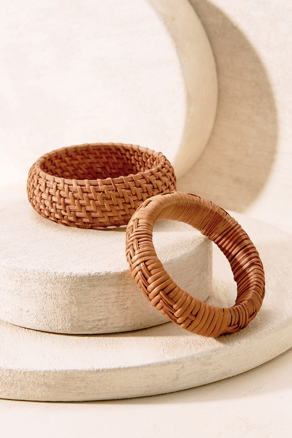 Tessa Rattan Bangle Set