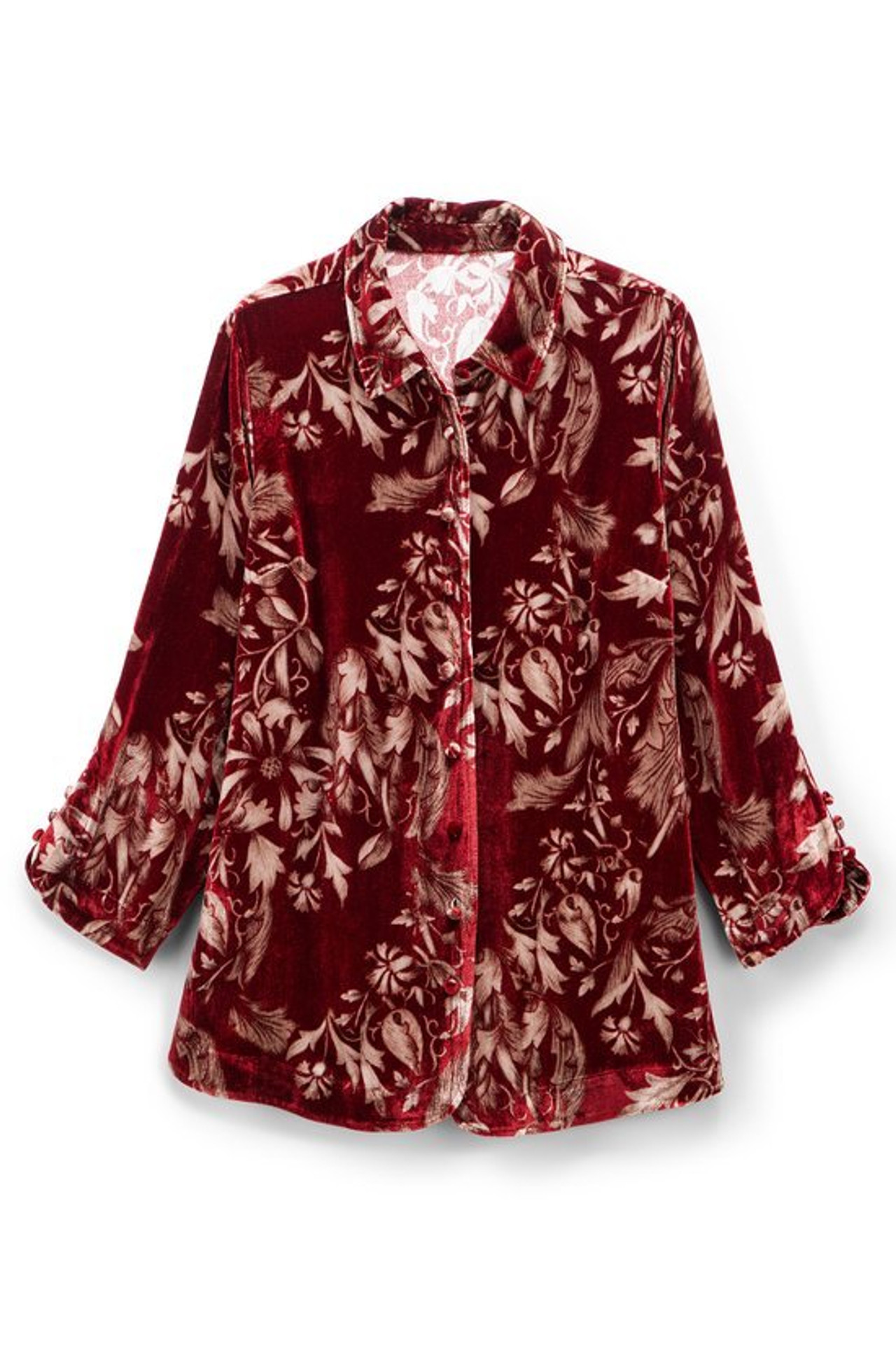 Icon Silk Velvet Poets Tunic Shirt