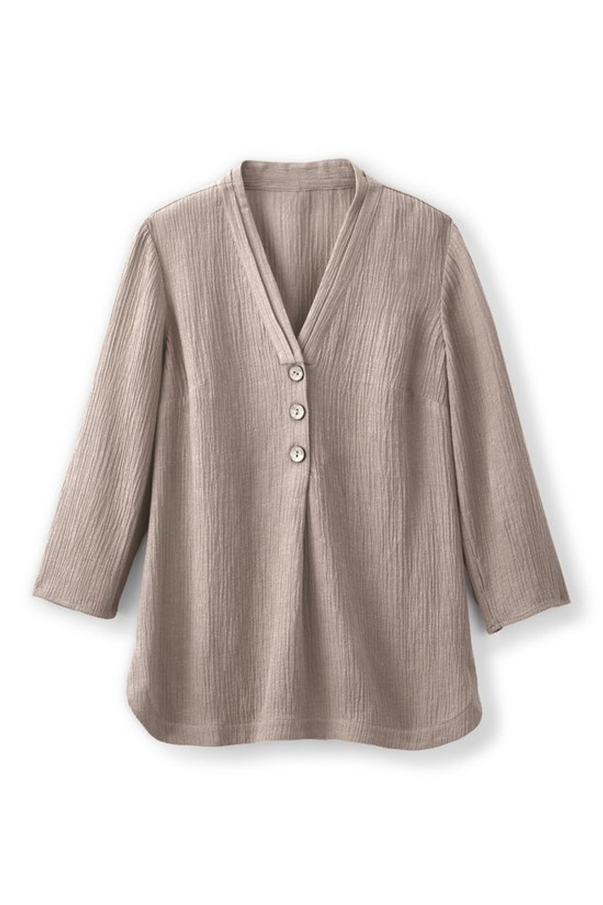 Oceo Gauze Button Tunic