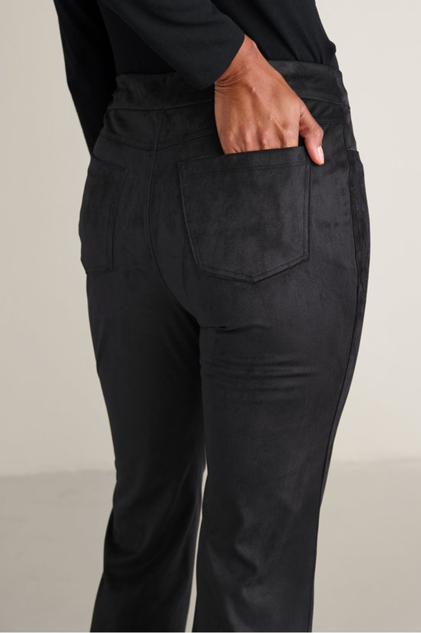 Faux Suede Bootcut Pants   2226