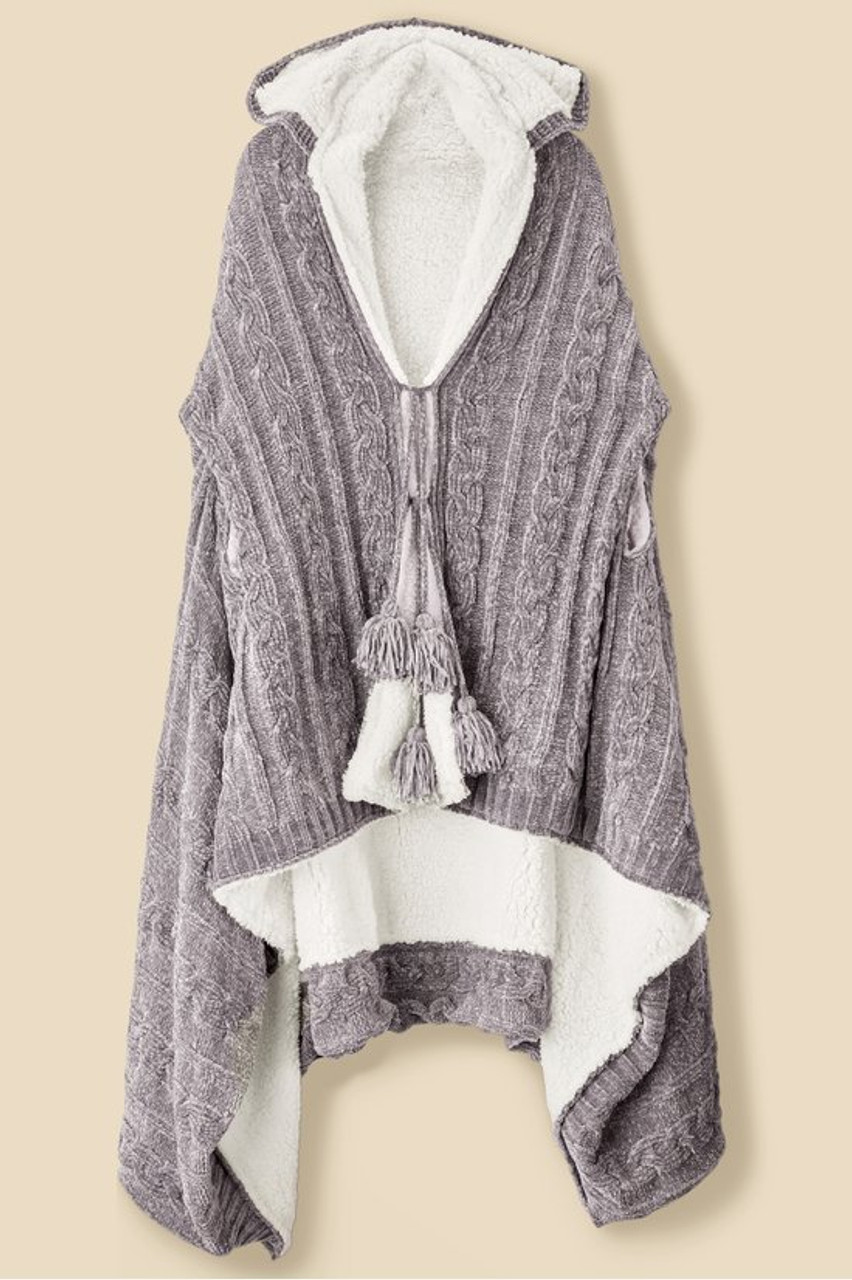 Chenille Sherpa Wearable Throw