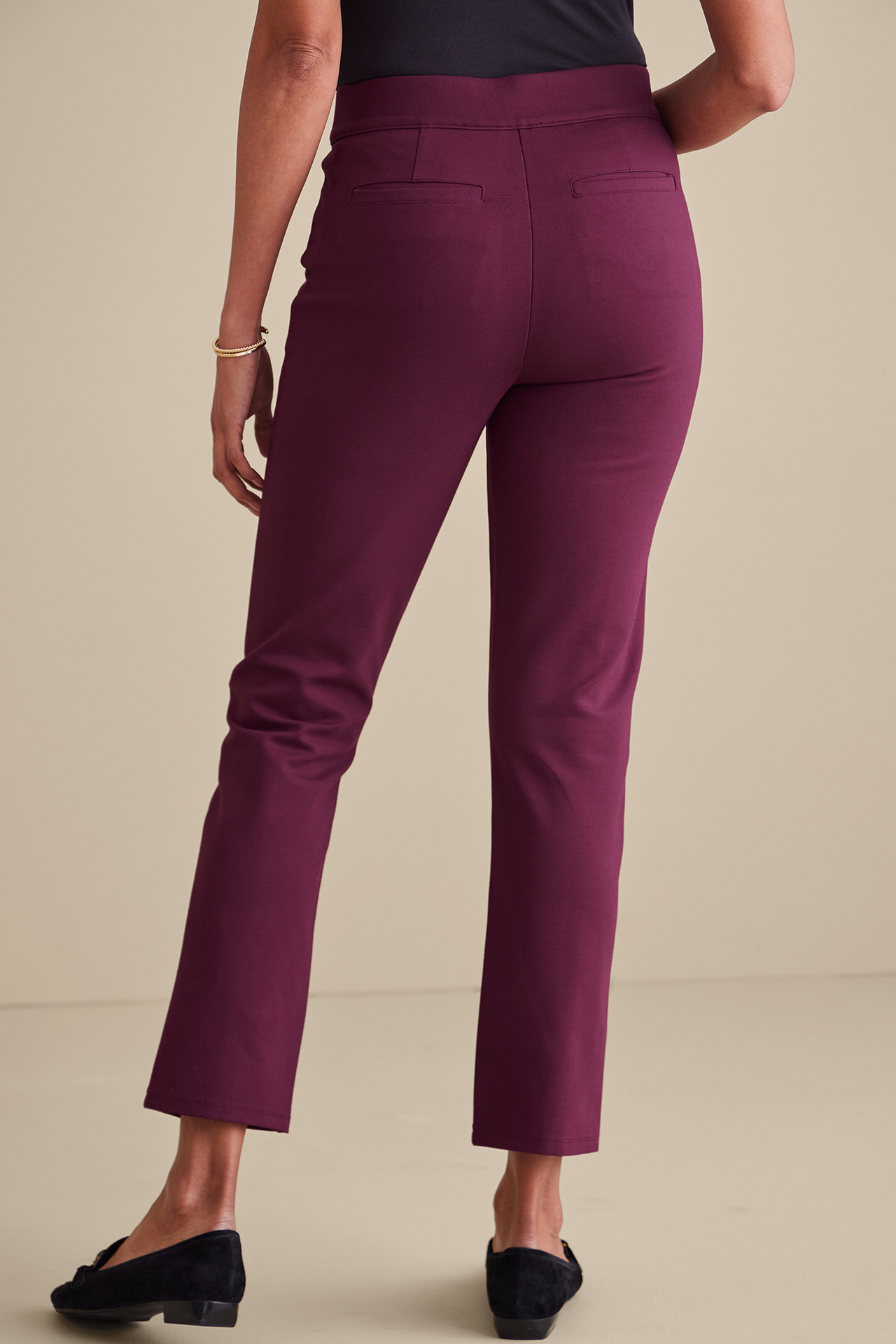 SoftEssential™ Ponte Slim Ankle Pants
