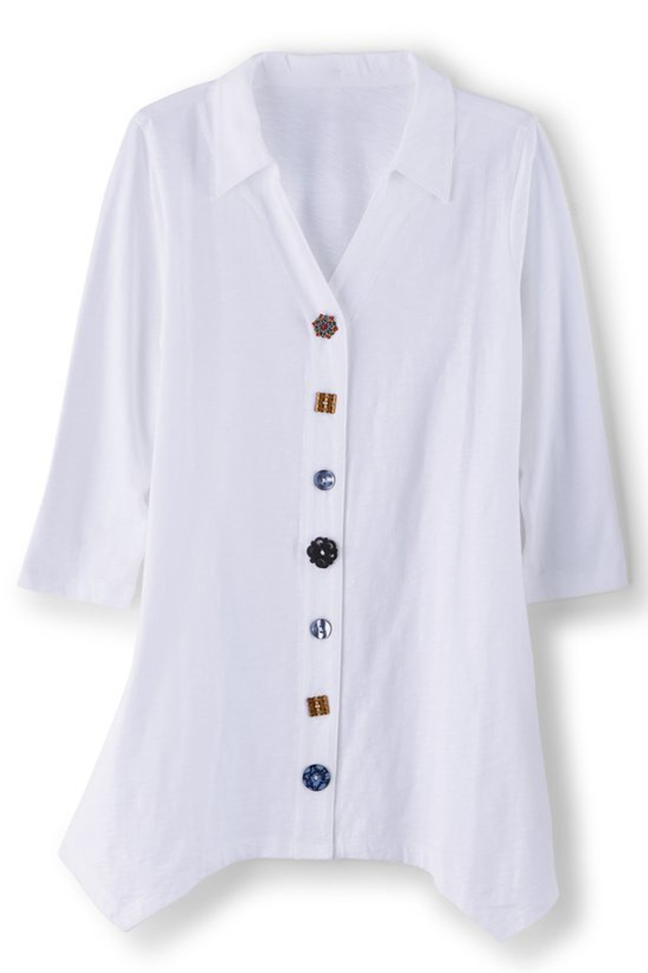 Danielle Button 3/4 Sleeve Tunic