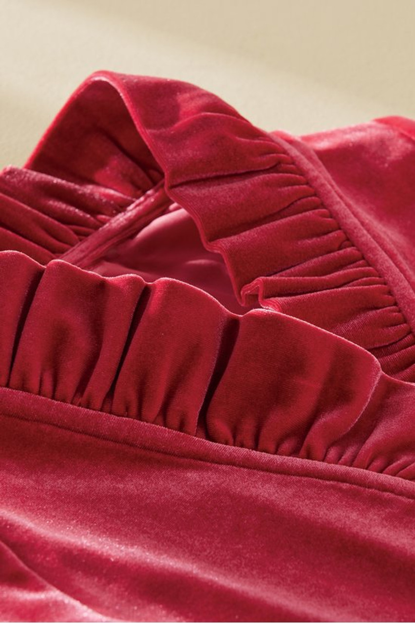 Marlee Ruffle Velvet Top